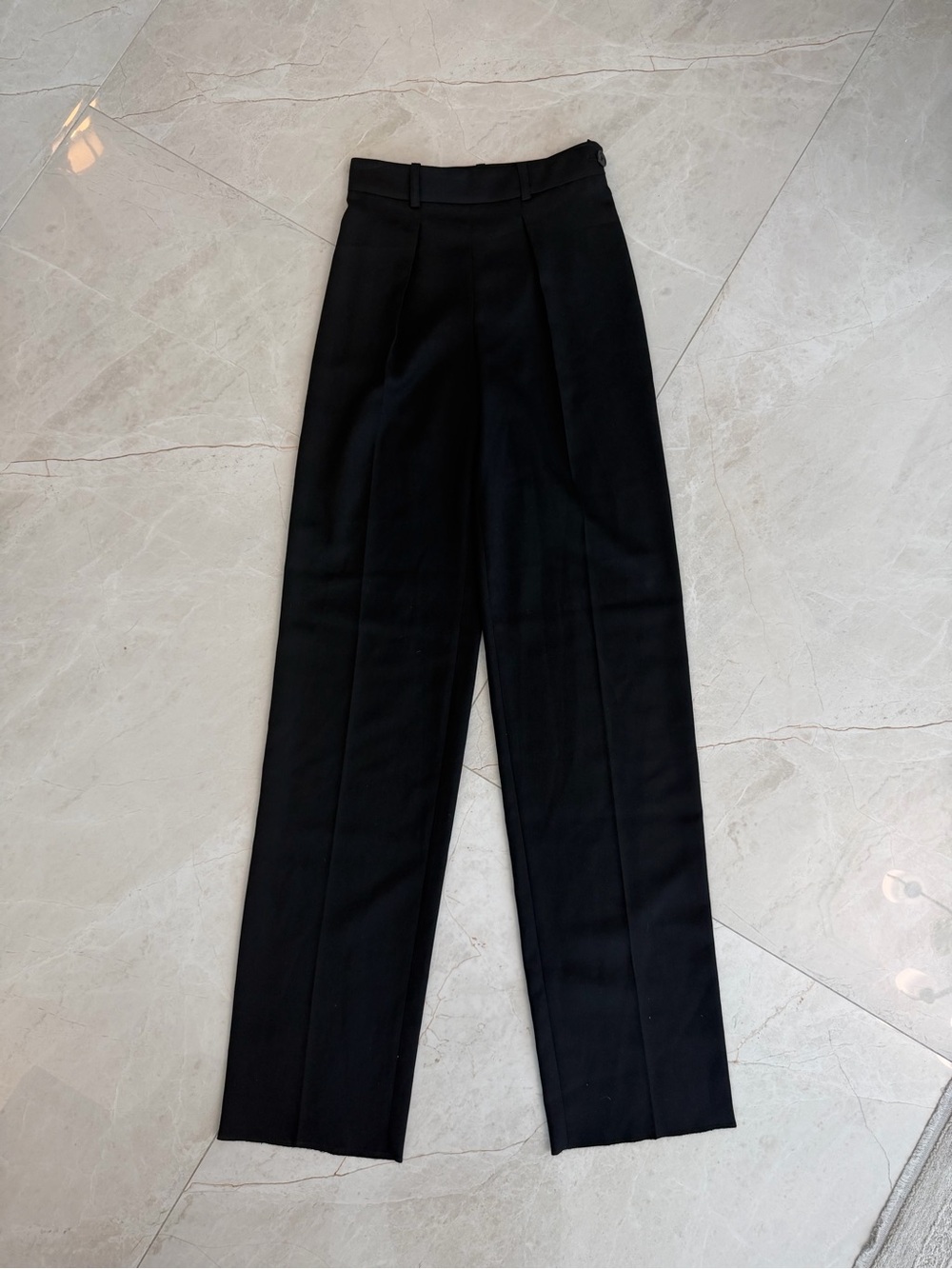 Hermes Black High-Waist Tailored Trousers